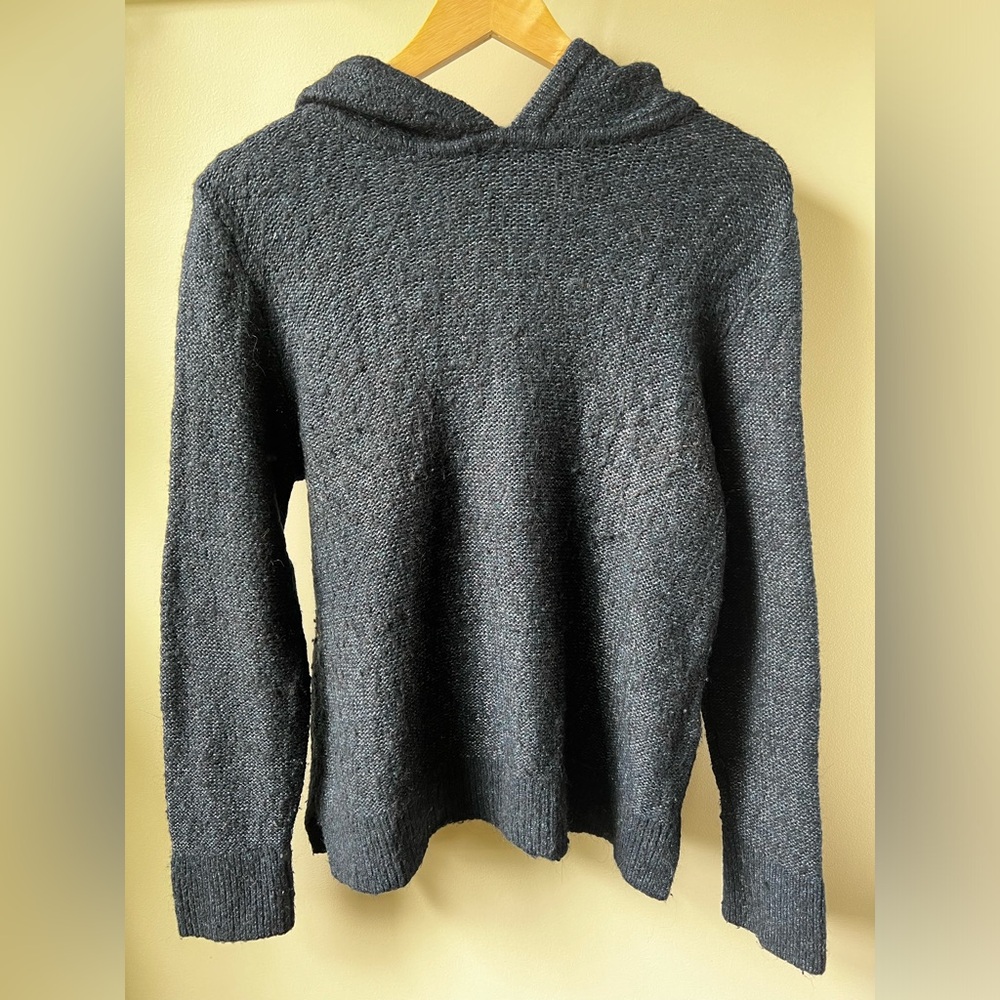 BANANA REPUBLIC Wool Alpaca Blend Hoodie Hooded Sweater Soft Cozy Luxury L